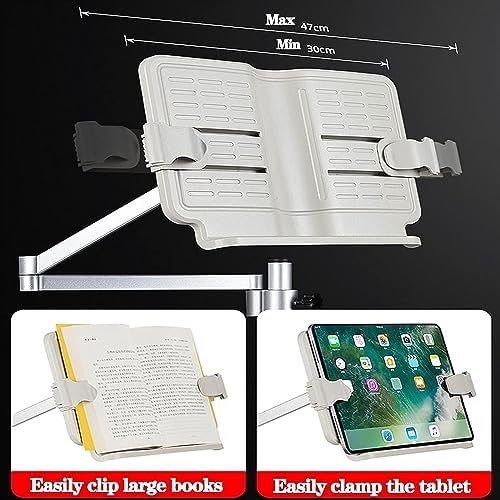 Adjustable Tablet Floor Stand with Wheels for Home Kitchen and Reading
