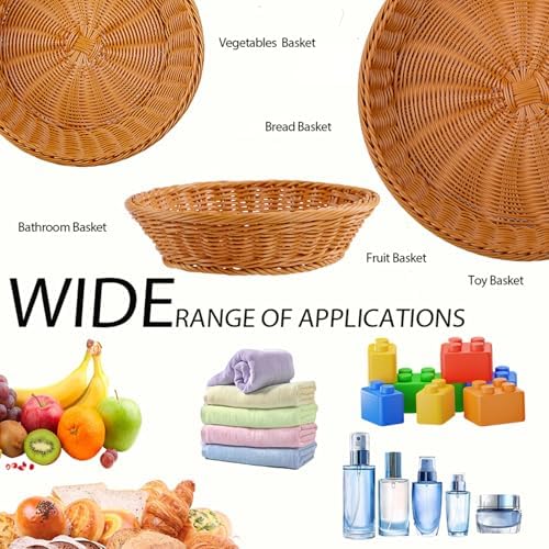 JUEGD 118x3 Round Woven Basket Heavy Duty Waterproof