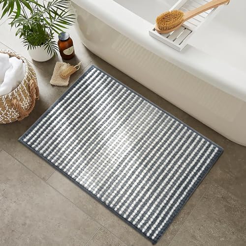 FRESHMINT Chunky Ombre Chenille Bath Rug 24x36
