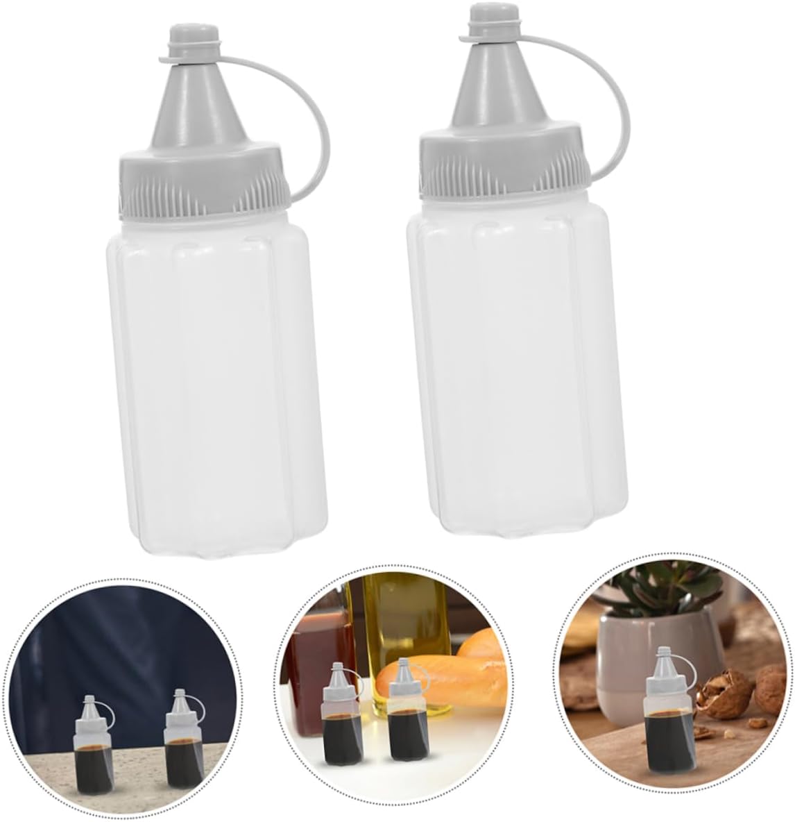 SHOWERORO 30ml Food-Grade Condiment Squeeze Bottles 1
