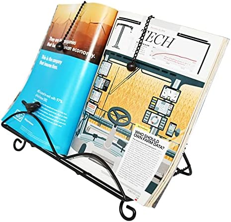 OwlGift Classic Cast Iron Brid Metal Leaf Design Cookbook Stand