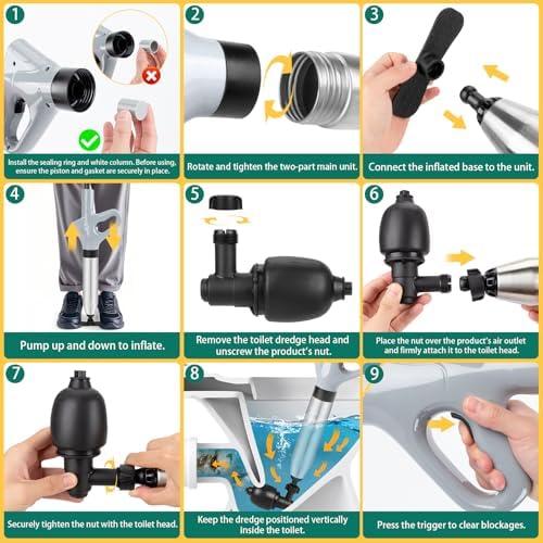 Sturdy High-Pressure Toilet Plunger