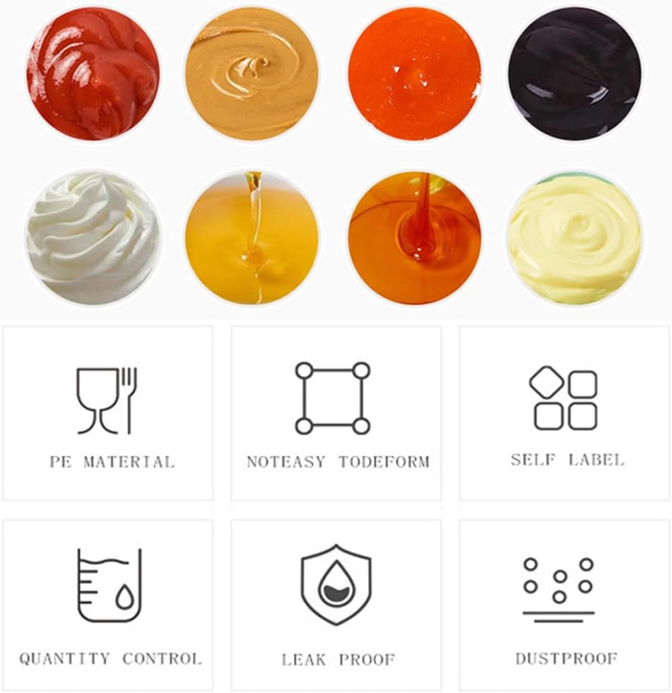3 Pcs Condiment Squeeze Bottles for Kitchen Dining