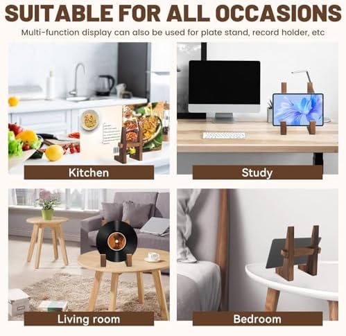 Premium Handmade Wooden Kitchen Cookbook Stand for Easy Reading Storage