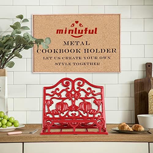 Vintage Cast Iron Recipe Stand Pumpkin Design