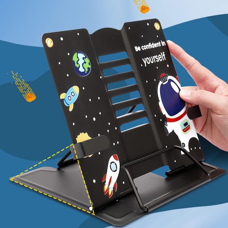 Durable Adjustable Metal Book Stand for Home use Portable Space-Saving