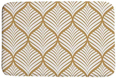 ZHIHUI ZHBUILD Geometric Leaves Bathroom Rug Mat