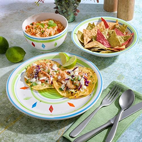 Heidy Hand Painted Dinnerware Set - Green