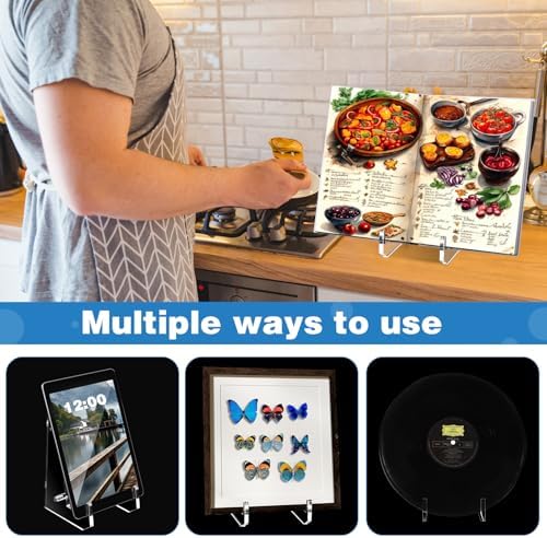 Acrylic Cookbook Stand for Kitchen Recipe Book Holder Tablet Stand