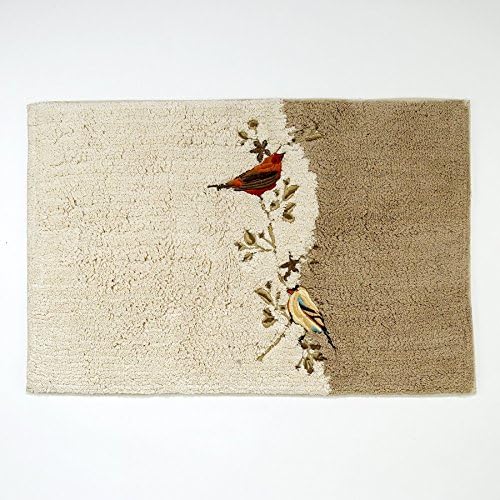 Luxury Ivory Bath Rug bored-proven Gilded Birds