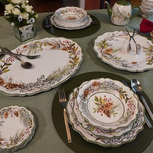 Certified International Winter Forest Dinnerware Set 12 Pc