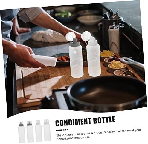 Safe Leak-Proof Squeeze Bottles for Dressing Sauce 350ml x4