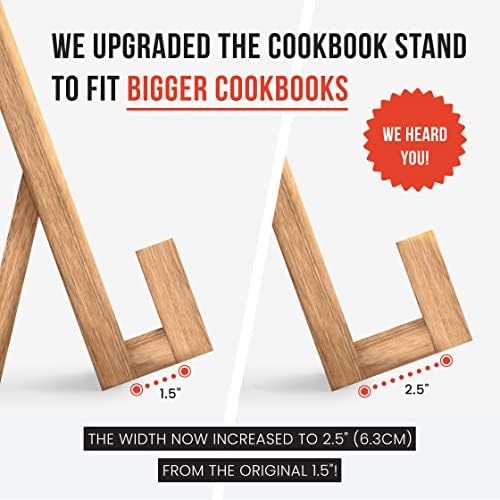 Natural Wood cookbook stand acacia wood classic design best kitchen accessory