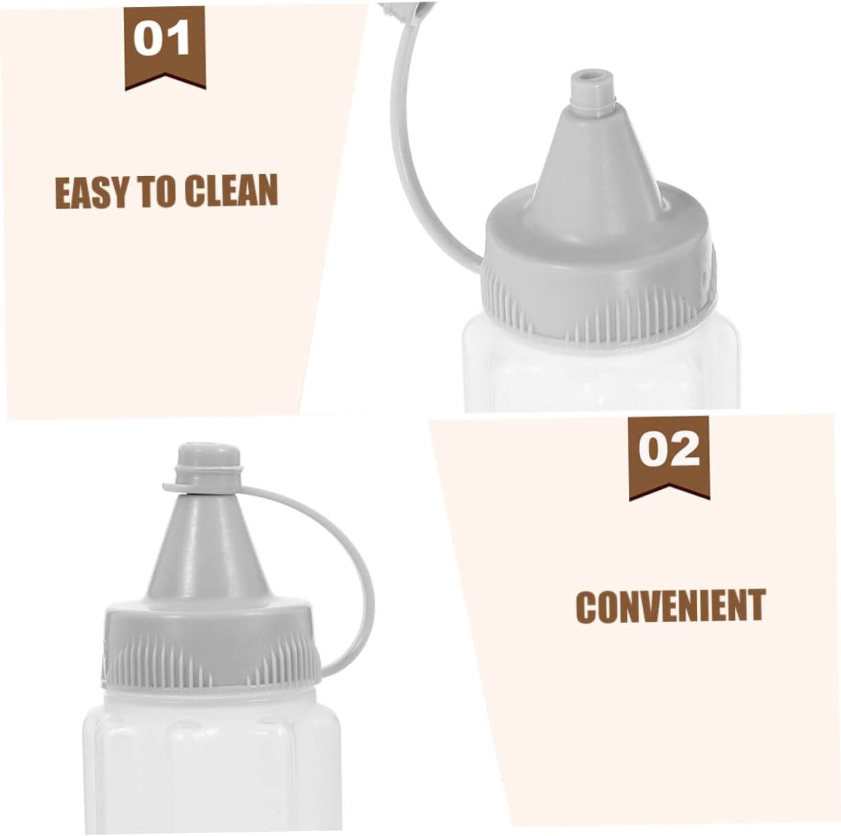 Cabilock 8pcs Kitchen Squeeze Bottles 30ml Reusable