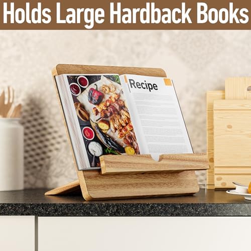 Acacia KitchenBook Stand - exquisite design for easy cooking