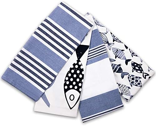 Premium Cotton Hand Towels Set 4 28x20 inches Design