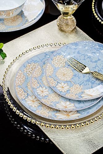 Prosperity Design 12-Piece Bone China Dinnerware Set