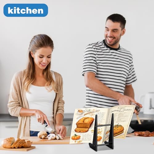 Sturdy Acrylic Cookbook Stand for Kitchen Countertops