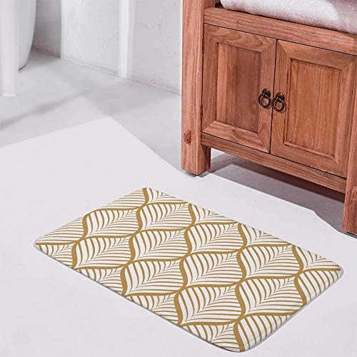 ZHIHUI ZHBUILD Geometric Leaves Bathroom Rug Mat