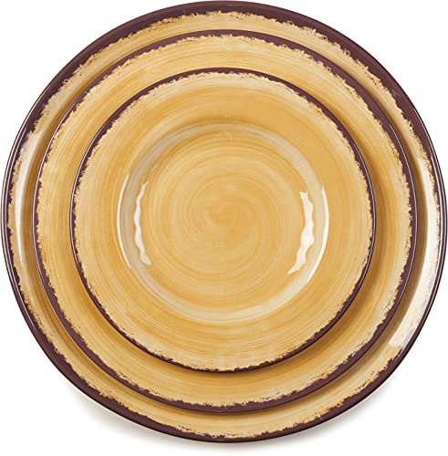 Melamine Dinner Plate - Rustic Pottery Style