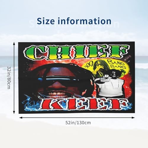 Utxnjskl Chief Music Keef Microfiber Bath Towel Quick Dry Beach Travel 52x32 In
