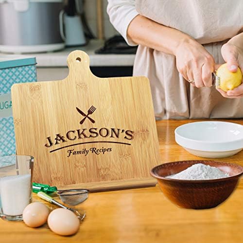 Personalized Bamboo Kitchen Cookbook Holder - 1025 x 1025