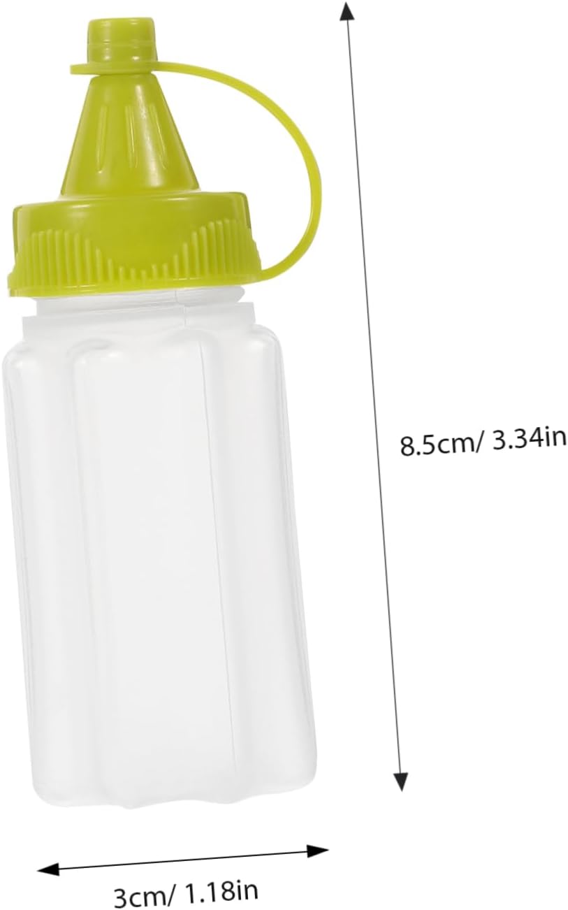 4 Pack Condiment Squeezing Bottles for Salad Dressing Olive Oil Mustard