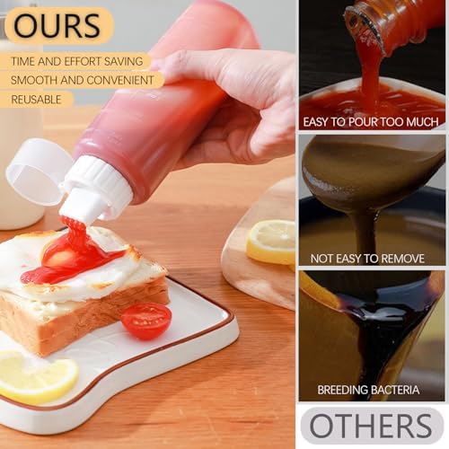 Five-Hole Reusable Squeeze Bottles Leak-Proof BPA-Free
