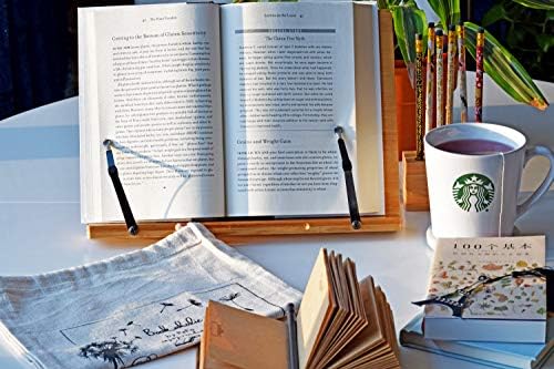 Bookaholic Bamboo Book Stand Eco-Friendly Portable and Durable