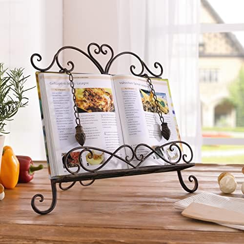 Westcharm Holiday Gift Antique Metal Cookbook Stand