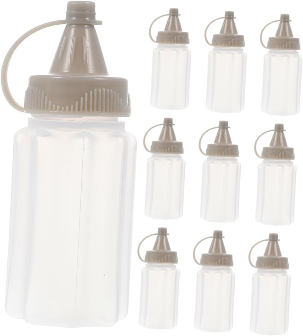 12-Pack Reusable Mini Squirt Condiment Bottles