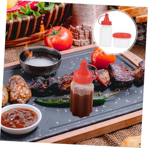 Transparent Squeeze Bottle Condiment Holder PP Material Leak-Proof Design Compact Portable