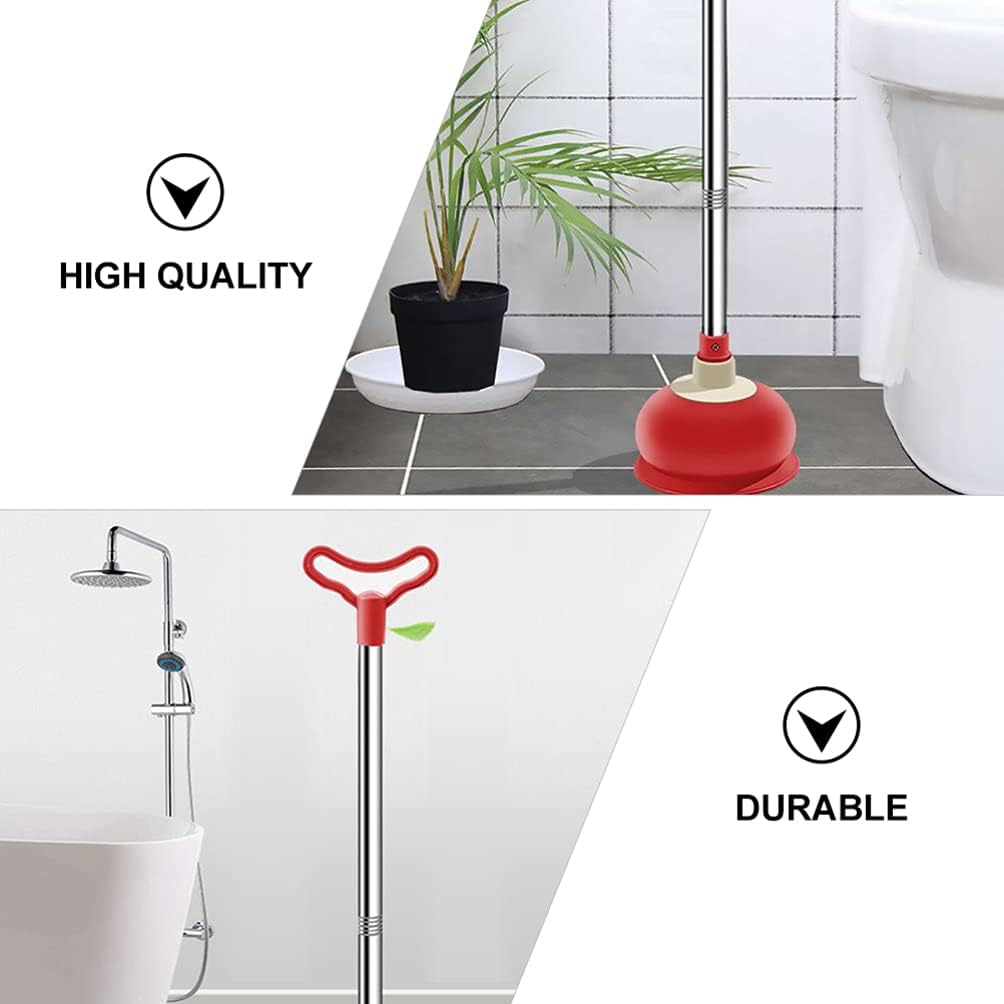 Angoily Heavy Duty Rubber Toilet Plunger with Long Handle