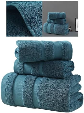 Pure Cotton Soft Bath Towels Blue 28x14