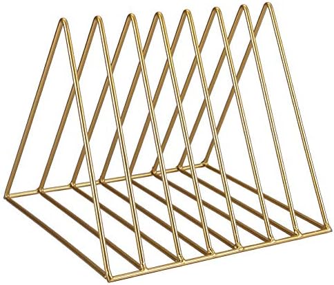 Bookshelf Creative Iron Triangle for Books Magazines