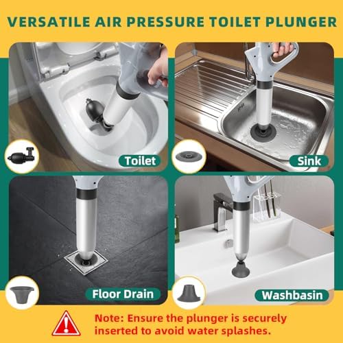 Sturdy High-Pressure Toilet Plunger