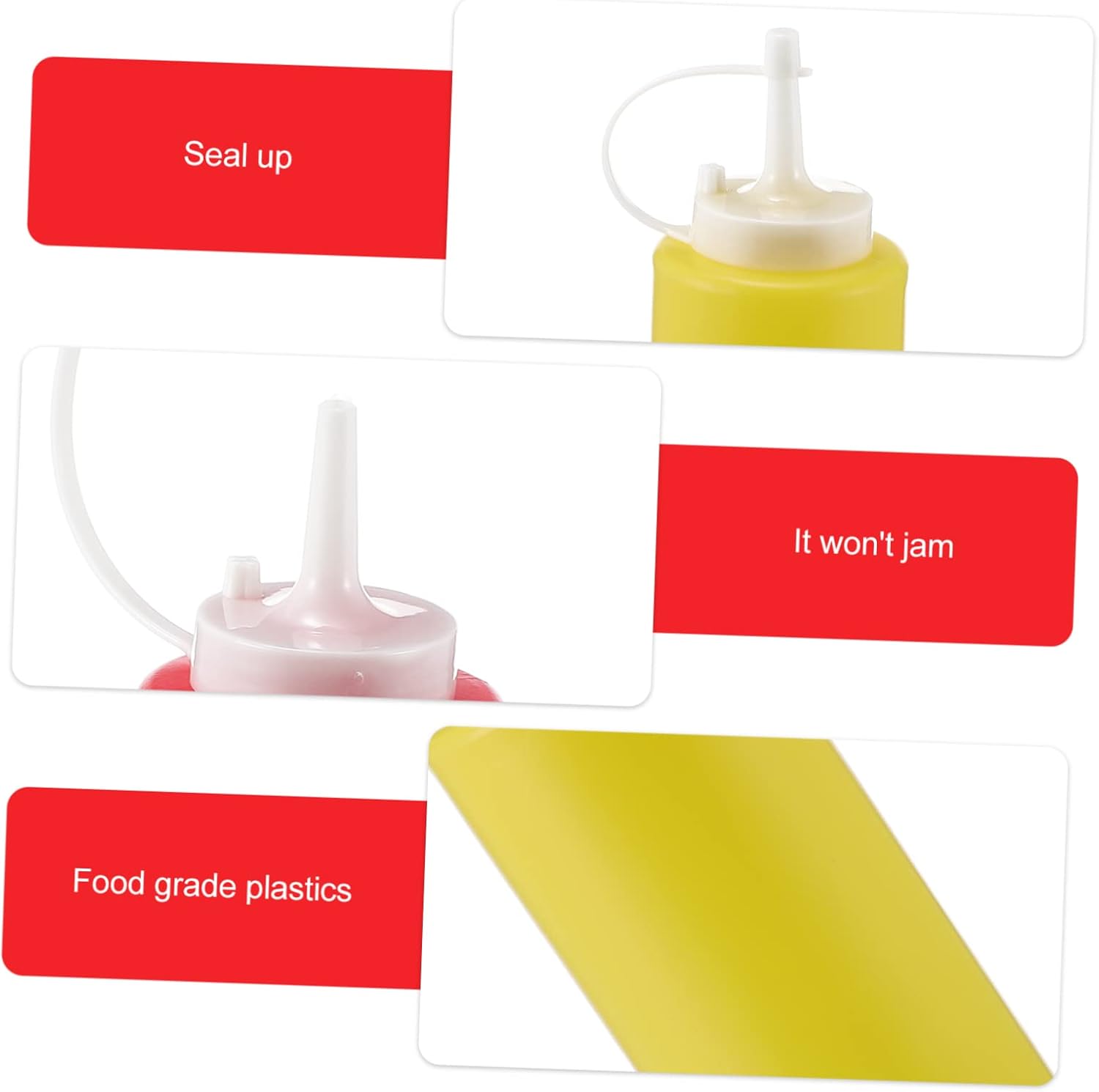 12-Piece Compact Squeeze Bottles for Kitchen Needs