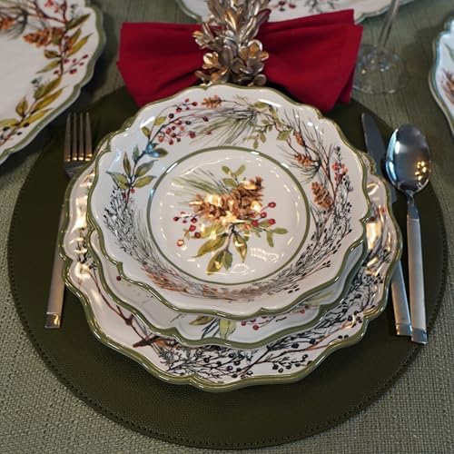 Certified International Winter Forest Dinnerware Set 12 Pc