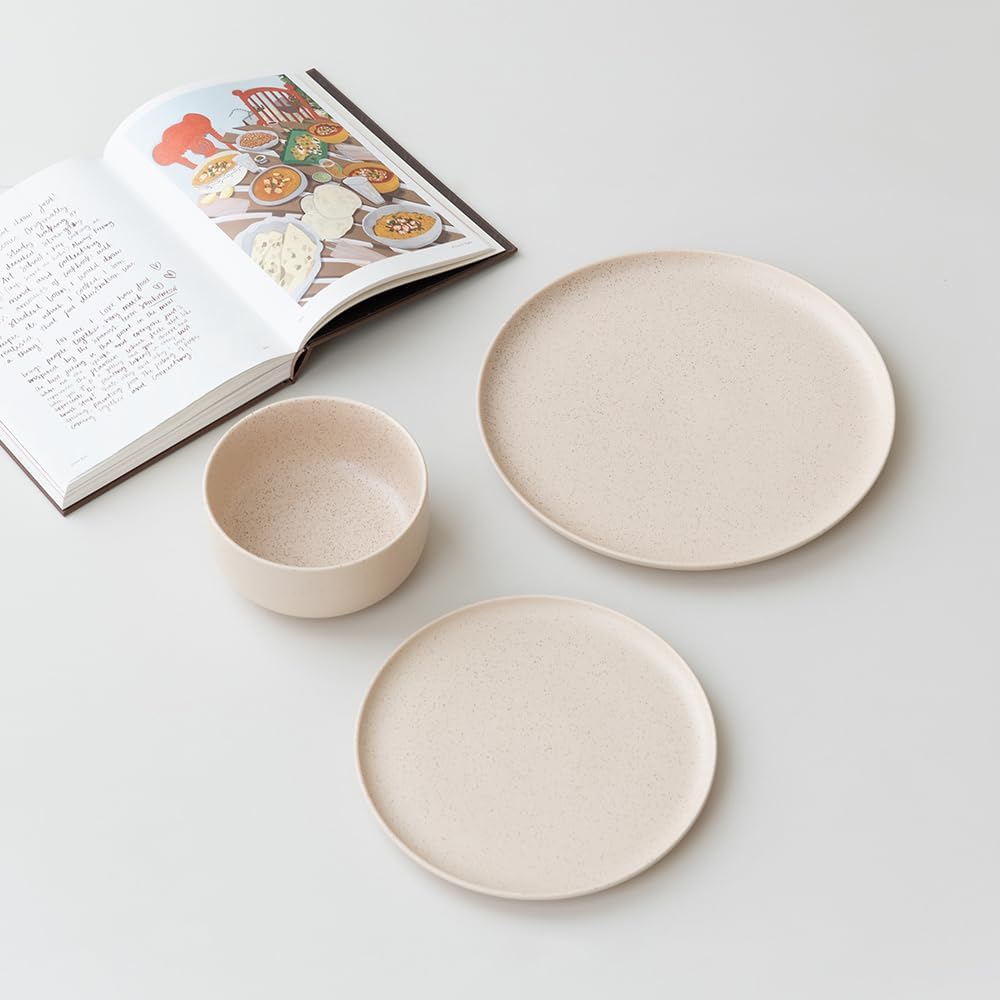 Durable Dinner Plate Set with Natural Clay Finish
