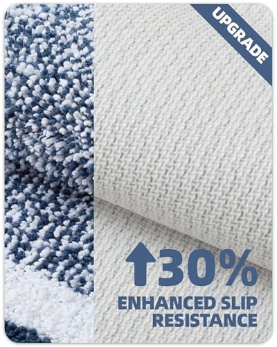 ColorGeometry Dark Blue Bath Mat 16x24 Non Slip