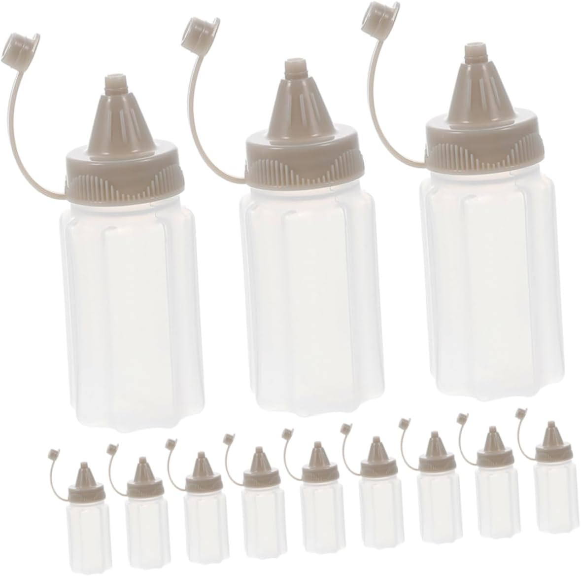 12-Pack Leakproof Squeeze Bottles for Sauces Condiments