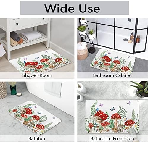 Twyt Decor Mushroom Imitation Cashmere Bathroom Mat Rug