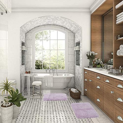 Charming Shaggy Bath Rug Set 20x32