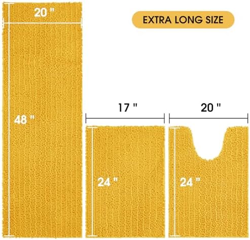 Luxury 3-Piece Bathroom Rugs Set for Extra Comfort and Style