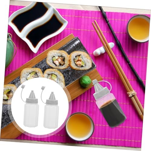 SHOWERORO 4pcs Reusable Condiment Squeeze Bottles