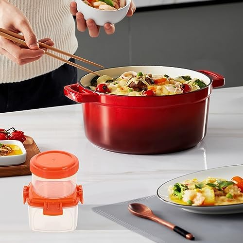 Luxshiny 12Pc Condiment Squeeze Bottle Set Red