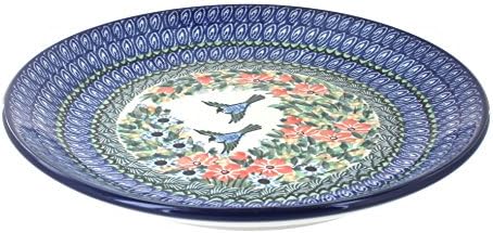 Polish-made dinner plate Blue Rose Polish Pottery Maria Pattern