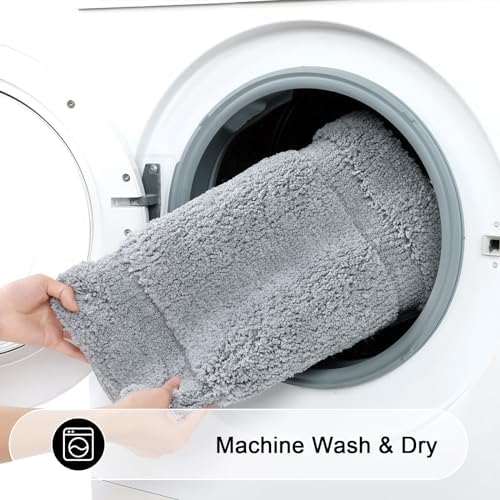 SHACOS Gray Super Soft Bath Rug 20x47