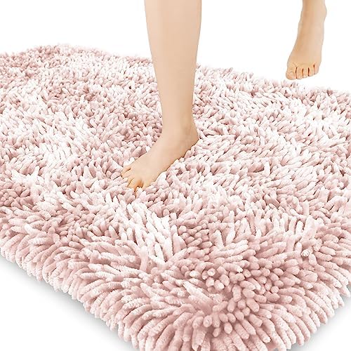 Yimobra Luxe Bath Mat - Soft Chenille Non-Slip Absorbent Machine Washable
