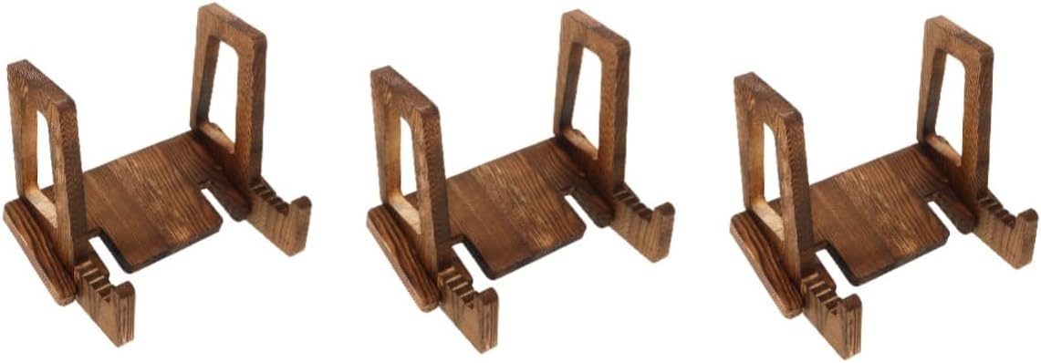 VOSAREA 3Pcs Wooden Cookbook Stand with Reading Display Features